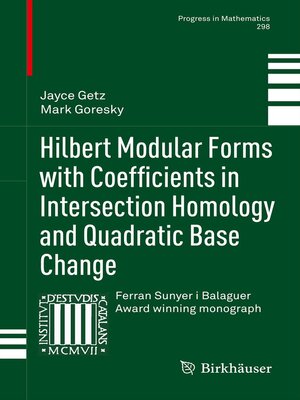 cover image of Hilbert Modular Forms with Coefficients in Intersection Homology and Quadratic Base Change